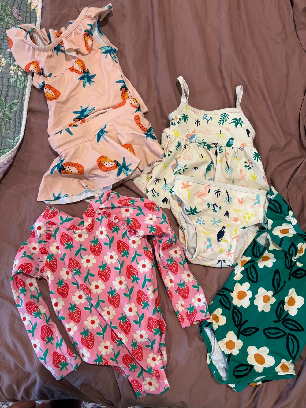 Girls Mixed Print Swimsuit Bundle - 18-24 month - Hanna Andersson & Baby Boden